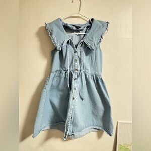 Forever 21 Kids Light Blue Button-Up Dress